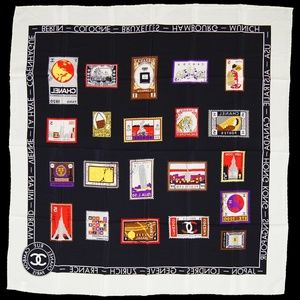 chanel vintage silk scarf like new